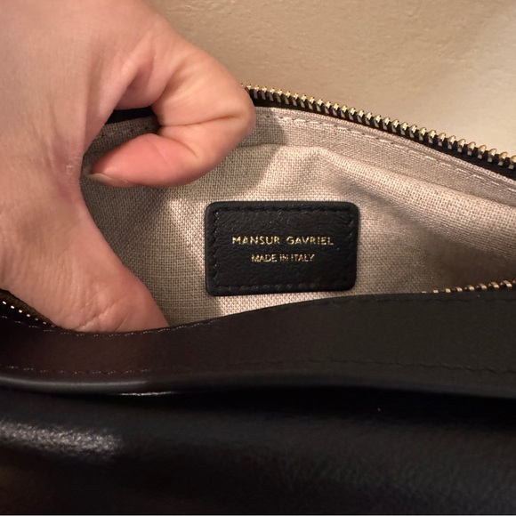 Mansur Gavriel Leather Moon Bag - Black - Picture 5 of 12